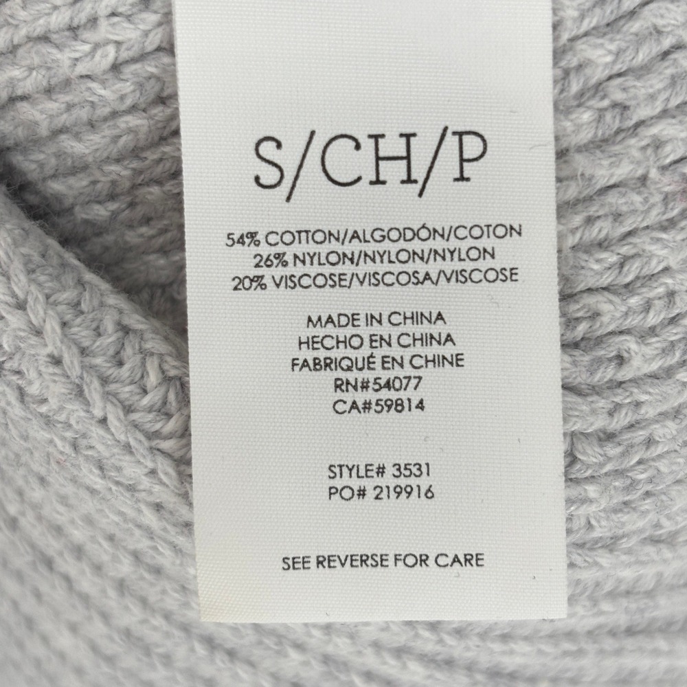 Cabi Gray Minimalist Cozy Ribbed V Neck Side Zip Sweater Capsule Womens S - Picture 7 of 8